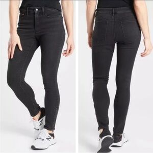 Athleta Jeans Women’s Black Sculptek High Rise Carbon Wash Denim Stretch Size 8